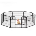 Dog Playpen Pet Cage Enclosure 8 Panel Puppy Fence Metal Play Pen