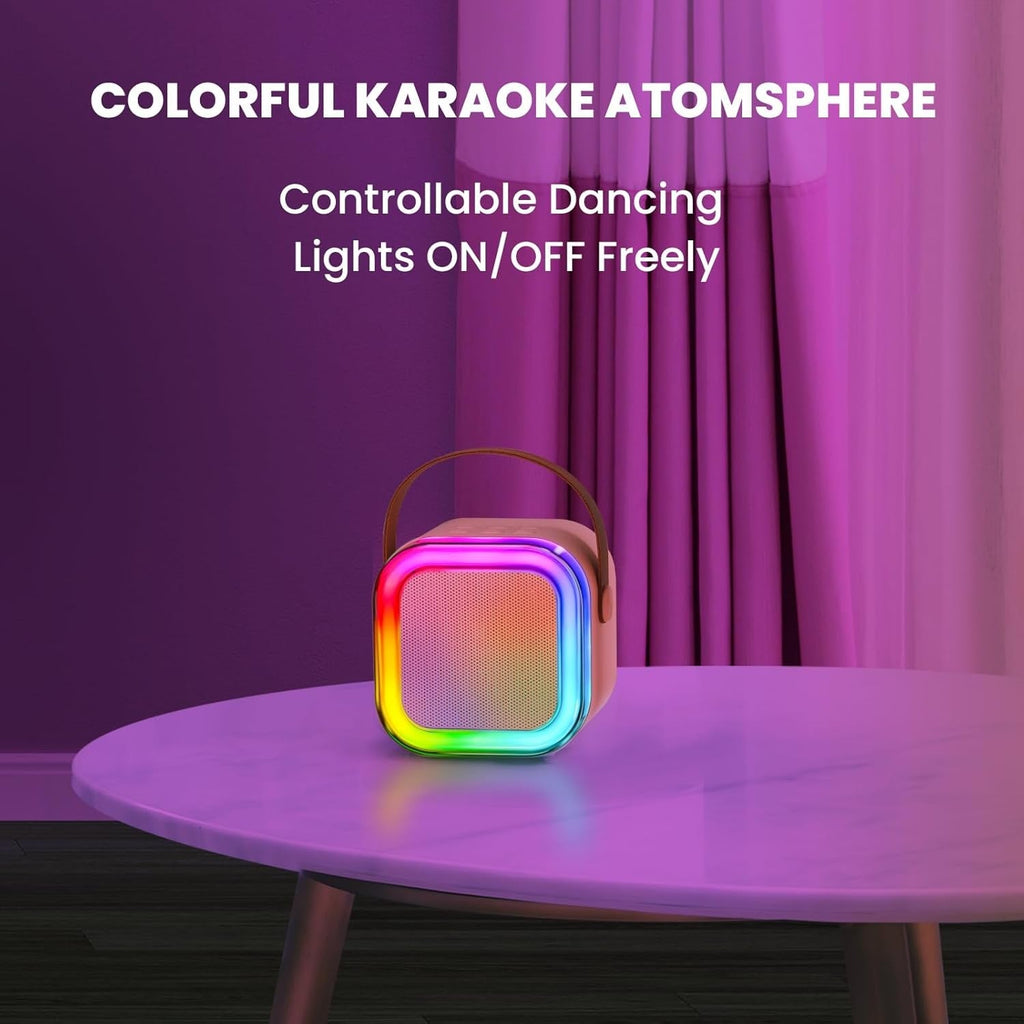 Salelink Portable Mini Karaoke Machine Bluetooth Speaker with 2 Wireless Microphones