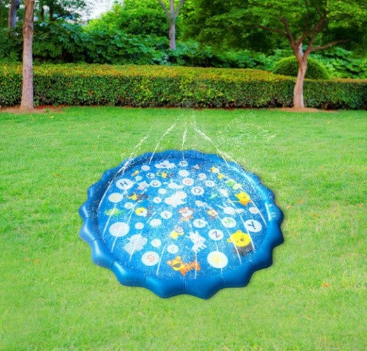 Pet Dog Sprinkler Splash Pad Mat Kids Water Play Spray Pool Toy 100cm