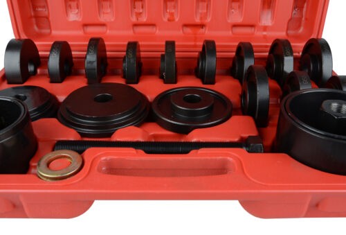 23 PCs Front Wheel Drive Bearing Removal Adapter Puller Pulley Tool Kit W/Case