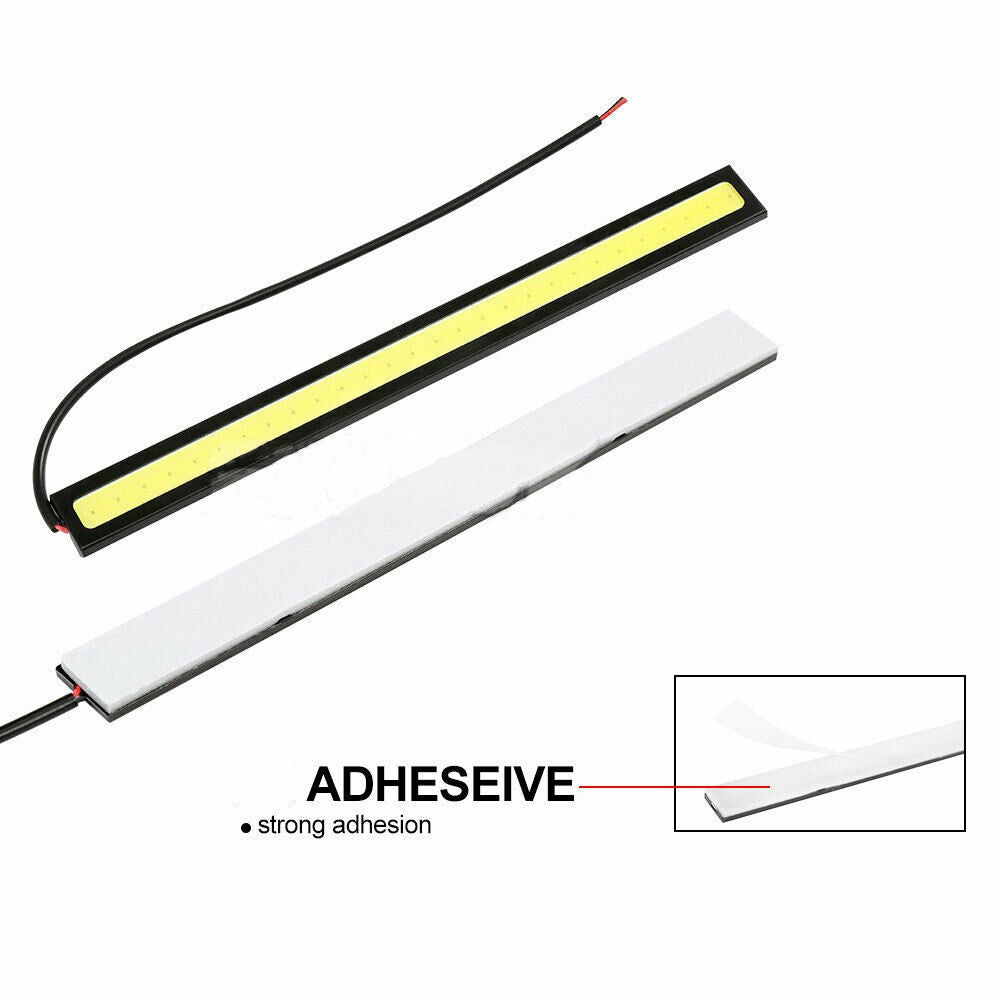 10X 12V White DRL LED Strip Lights Bars Camping Caravan Boat Car COB