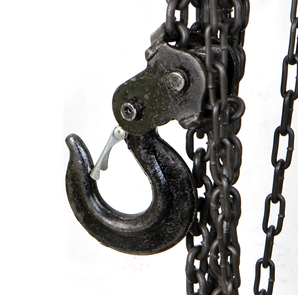 Chain Hoist Block and Tackle 2 Ton Winch Capacity Engine Lift Puller Fall