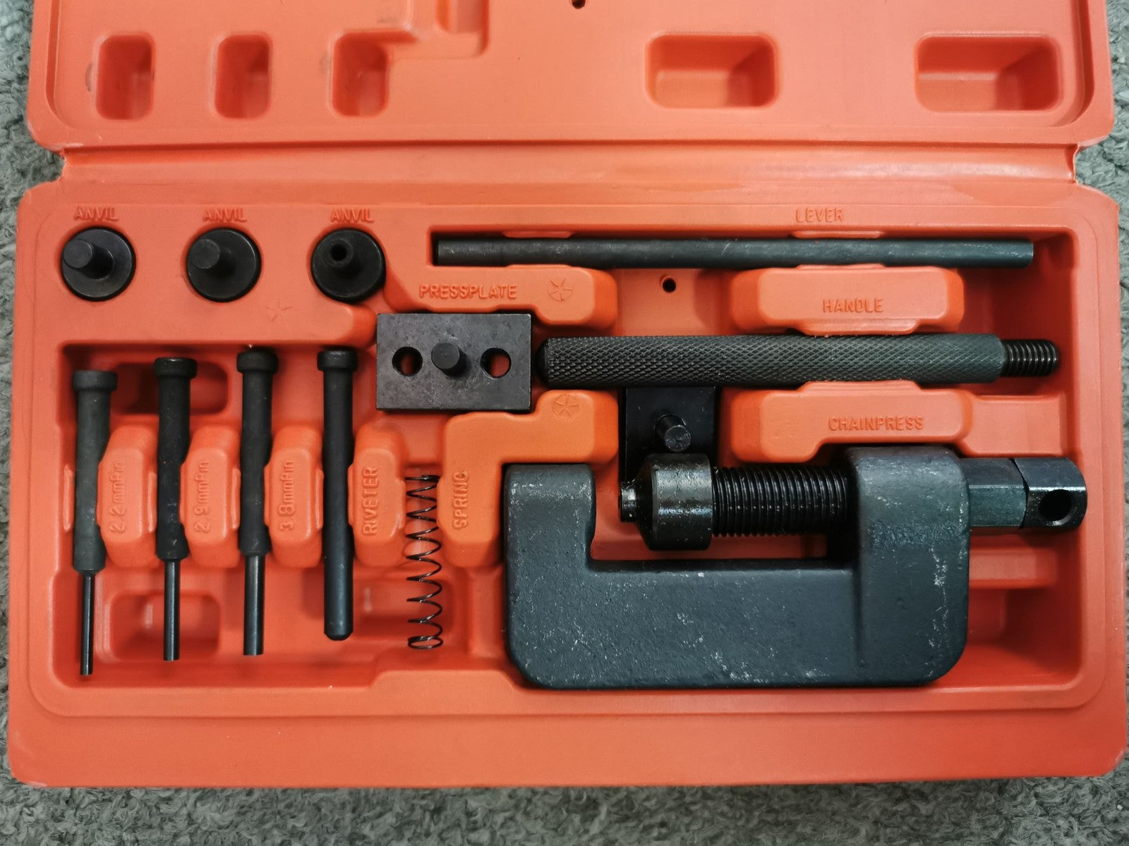 Bike Motorcycle Motorbike Chain Splitter Breaker Link Rivet Riveter Tool Set