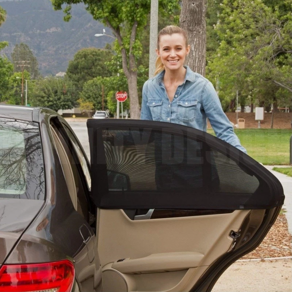 2x Universal Sun Shades Rear Side Seat Car Window Protection