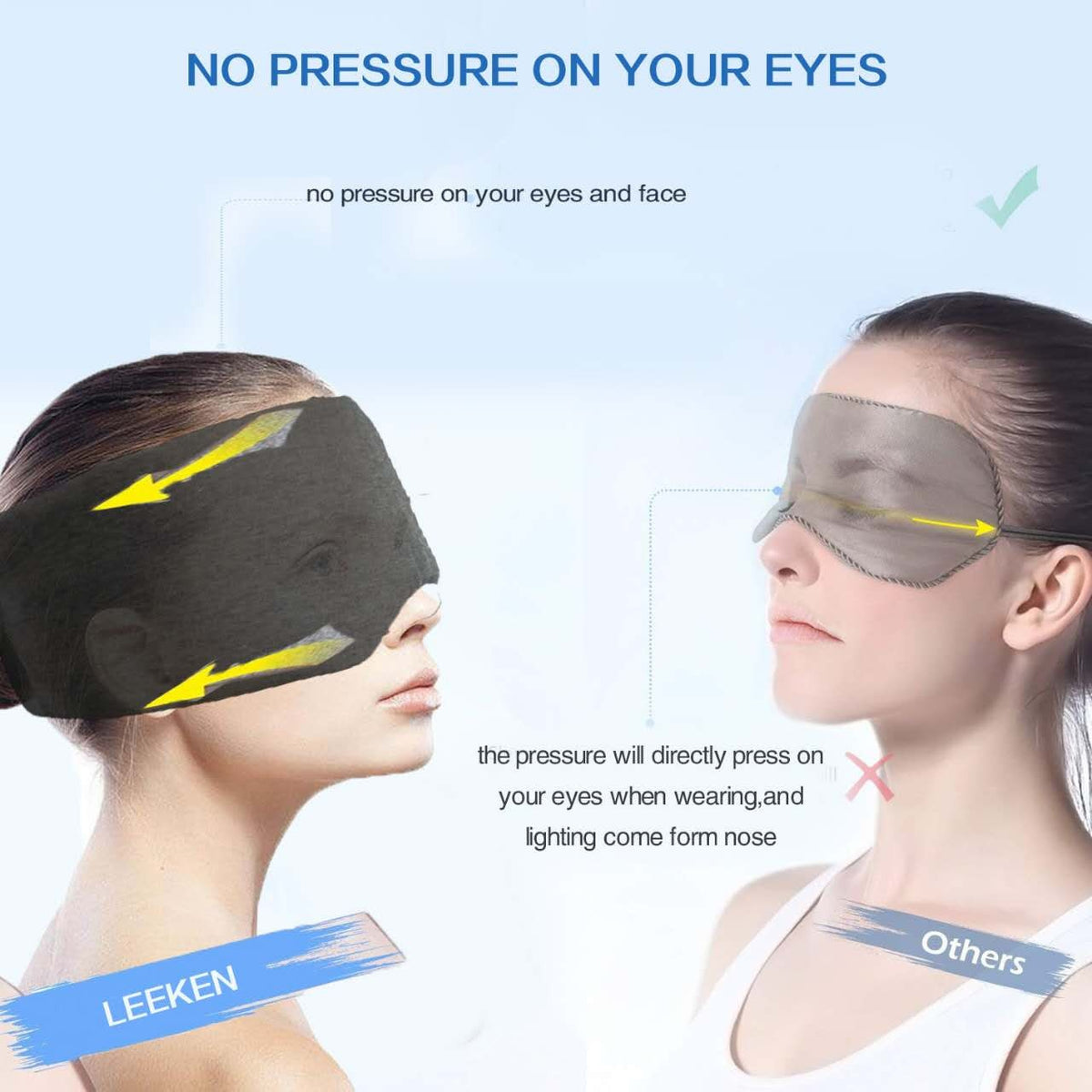 Large Sleep Masks Blindfold Cotton Comfortable Eye Cover