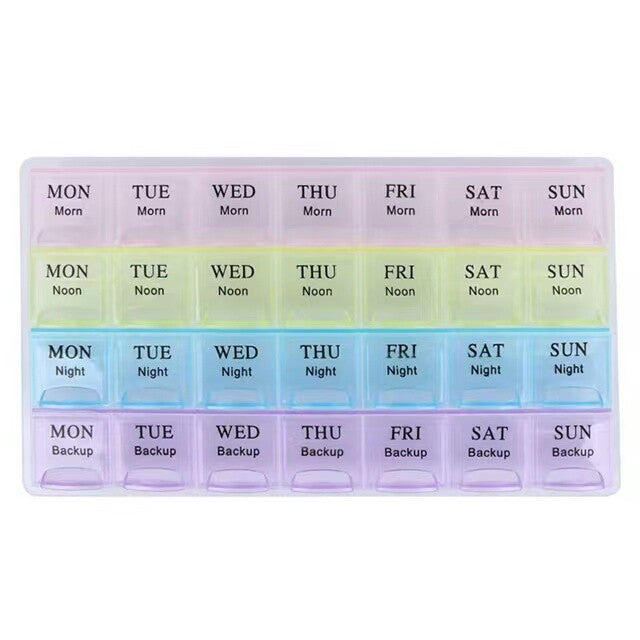 Weekly 28Day Table Pill Box Holder Medicine Storage Organizer Contain