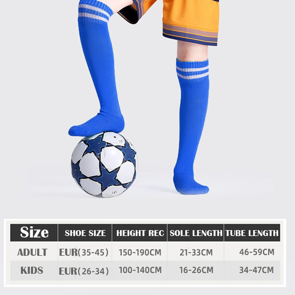 Kids Adult High Knee Sports Socks
