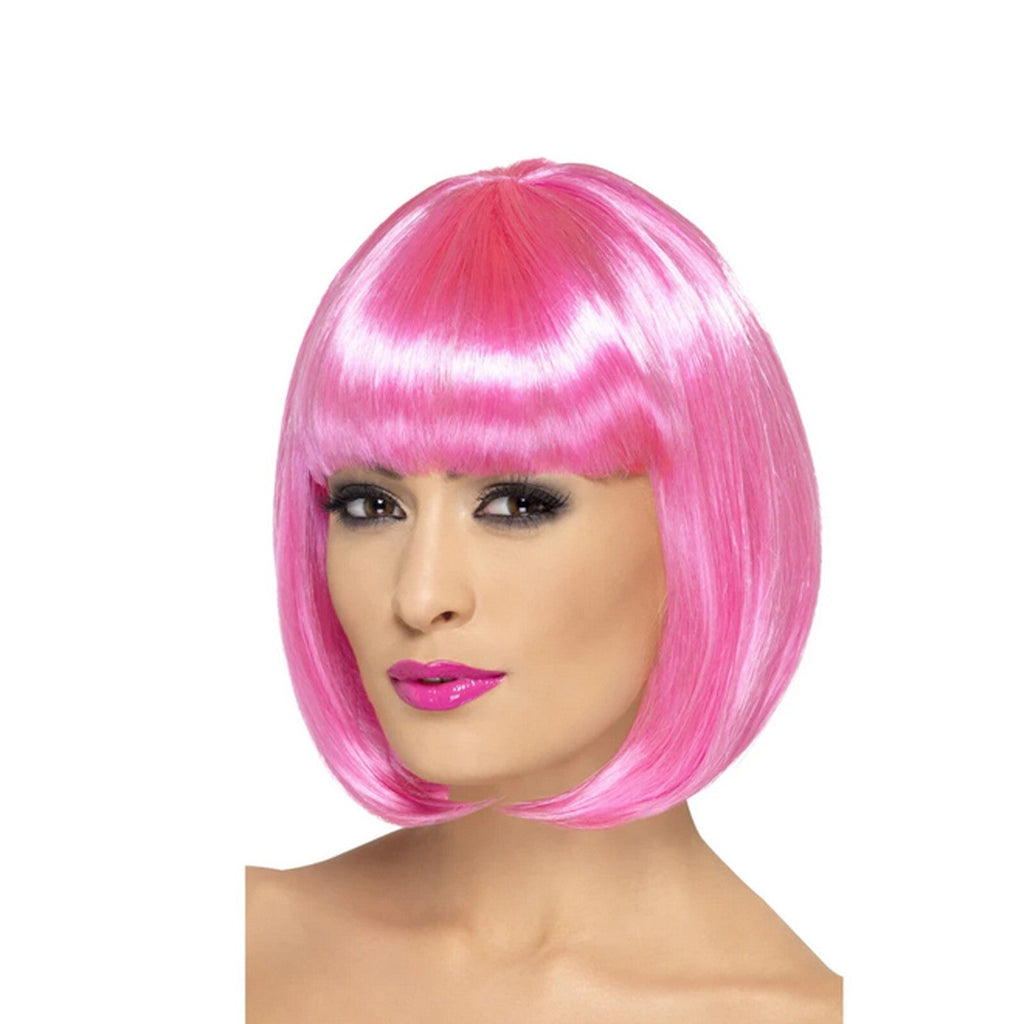 Womens Short Straight BOB Sleek Hair with bang Synthetic Cosplay Wig Wigs Party