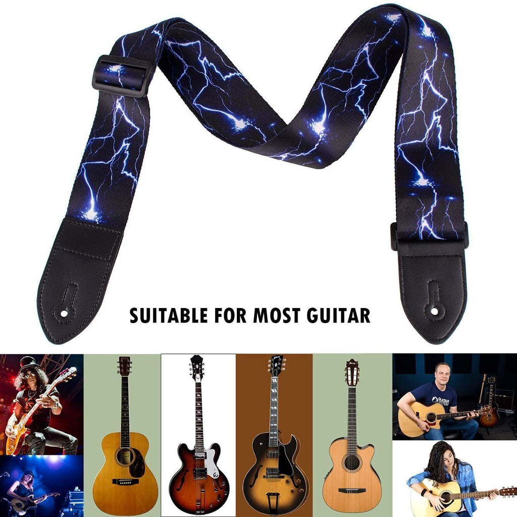 Electric Guitar Strap Adjustable Leather Belt Acoustic Electric Bass AU
