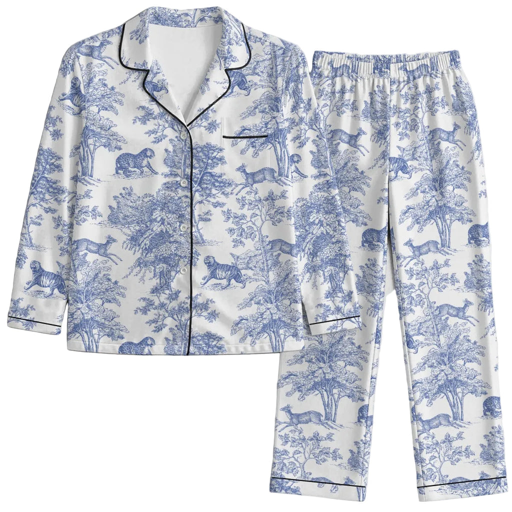 Tiger Toile de Jouy Womens Pyjamas