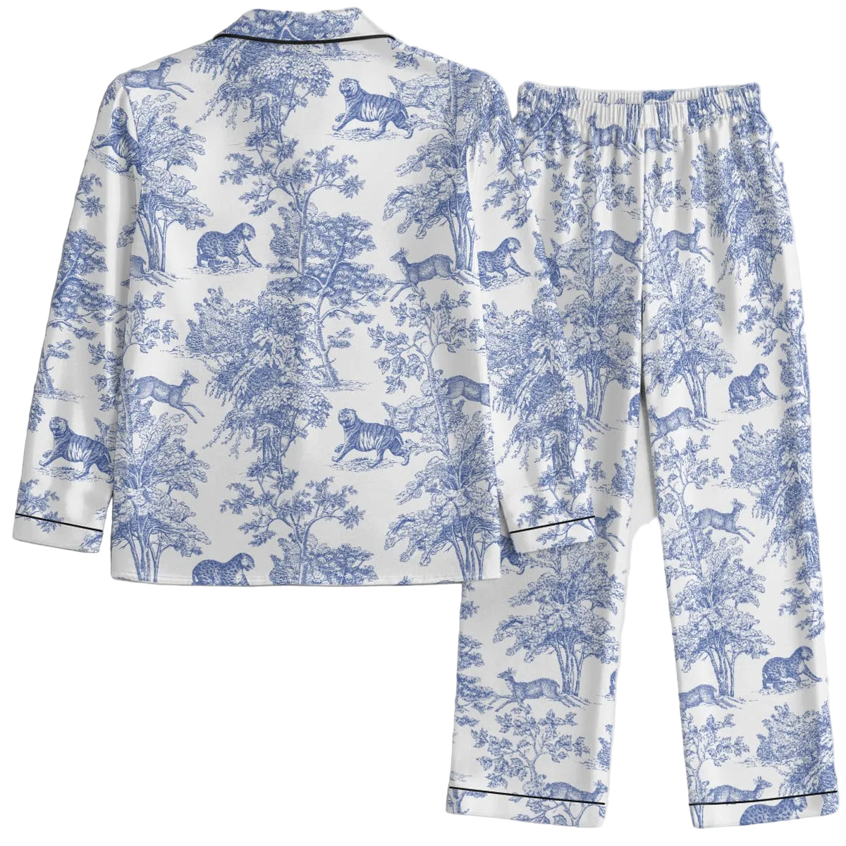 Tiger Toile de Jouy Womens Pyjamas