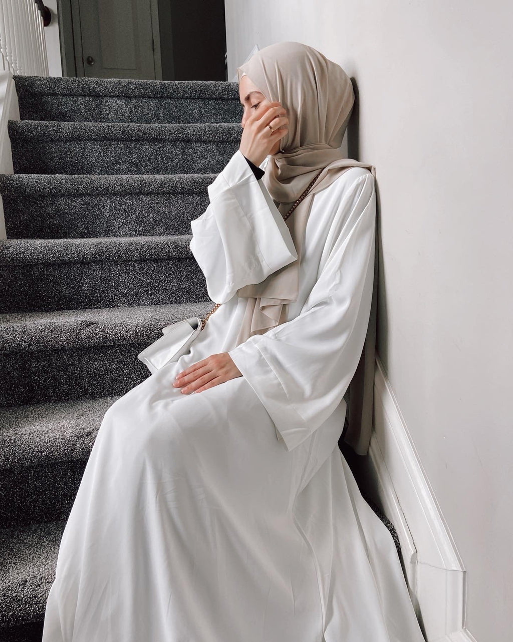 Khatijah Abaya - White