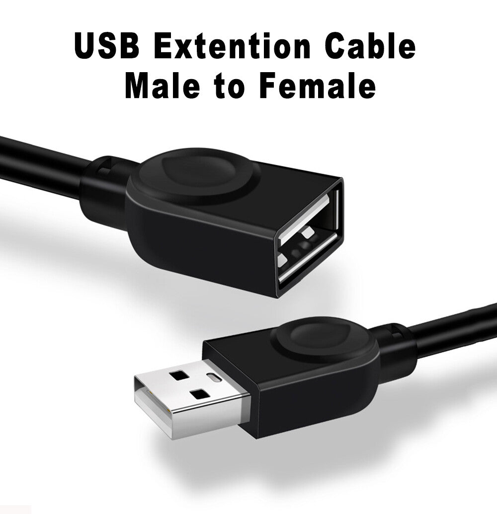High Speed USB Extension Data Cable Type A Male to Male to Female 1.4/2.8/4.8M