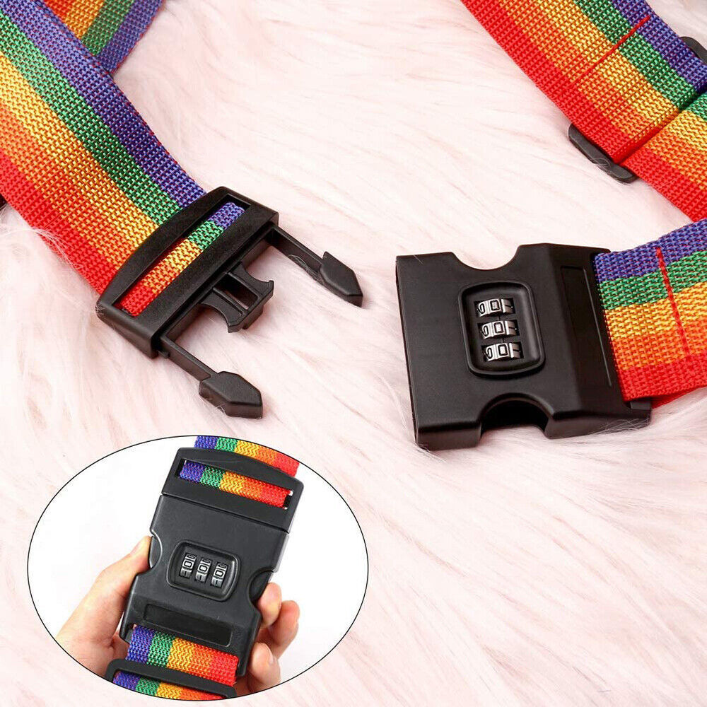 2/5M Luggage Strap Code Password Travel Suitcase Secure Lock Safe Nylon Packing Belt