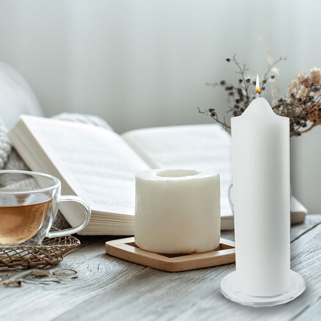 Church Pillar White Candle No Scent Wedding Lead