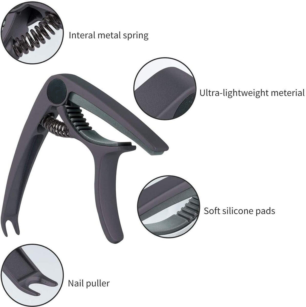 Alloy Guitar Capo Quick Change Release Trigger Clamp for Guitar Ukulele Bass