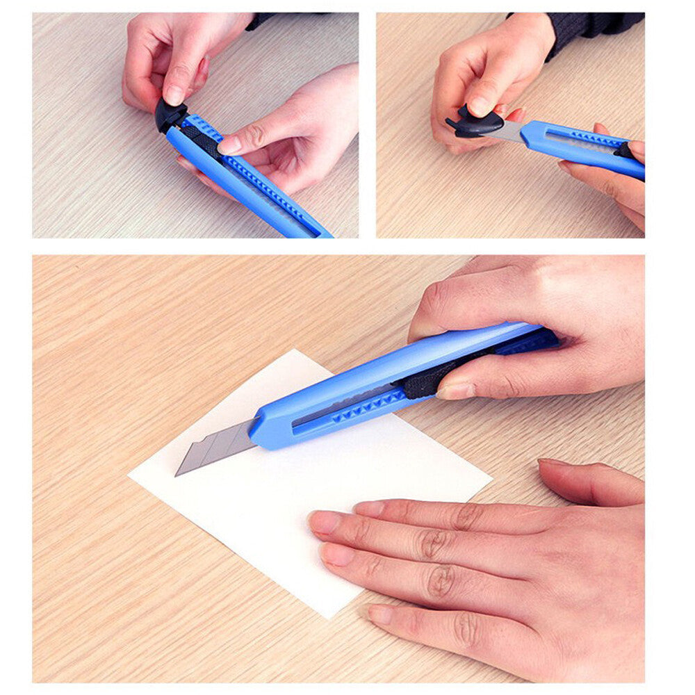 Heavy Duty Box Cutter  Pack Snap Off Retractable Blade Long Last Hand Craft Tool