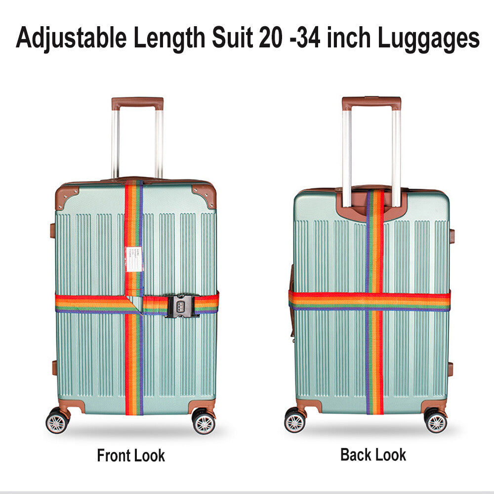 2/5M Luggage Strap Code Password Travel Suitcase Secure Lock Safe Nylon Packing Belt
