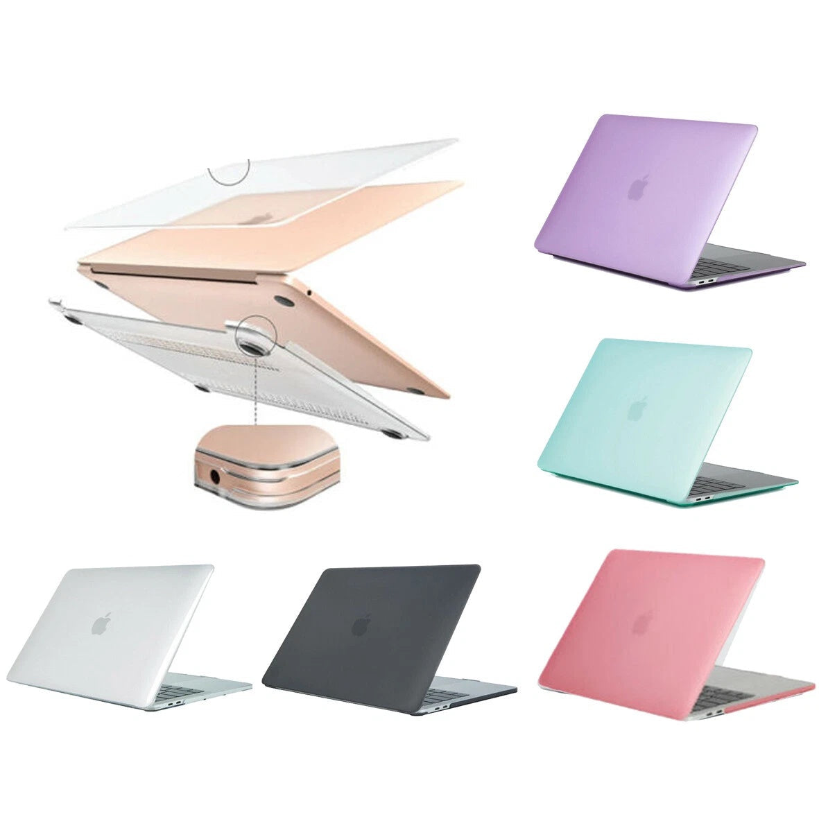 For Macbook Air 13" A1932(Retina, 2020) Protective Hard Case+Keyboard Cover