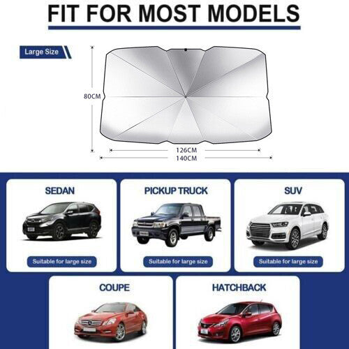 140X80cm Car Windshield Sunshade Umbrella Front Window Visor Sun Shade Cover