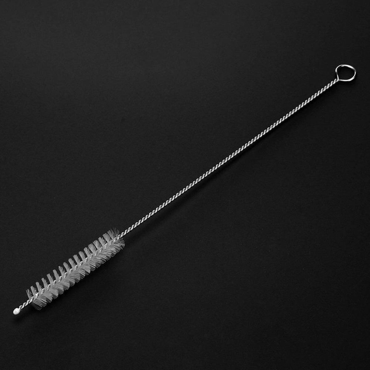 Reusable 304 Stainless Steel Straws Metal Drinking Washable Bent Straw + Brushes