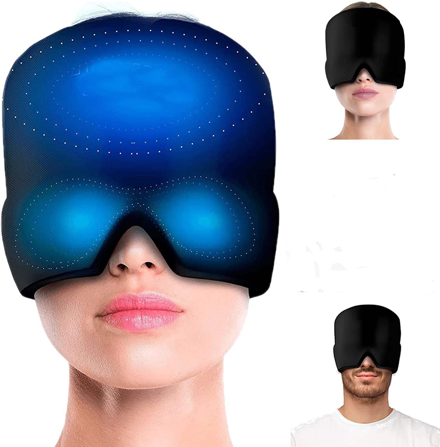 Reusable Cooling Cap Hat Ice Cooling Head Wrap 360°