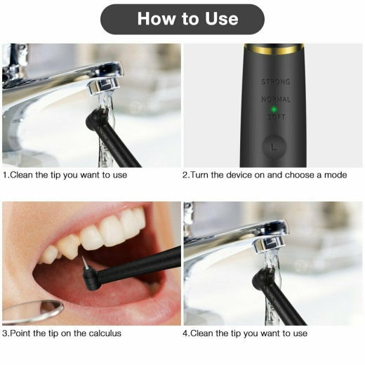 Electric Dental Calculus Remover Tartar Scaler Scraper Tooth Cleaner New