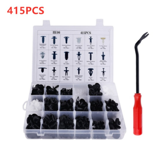 415pcs Car Body Push Retainer Pin Rivet Trim Plastic Clips Panel Moulding Kit