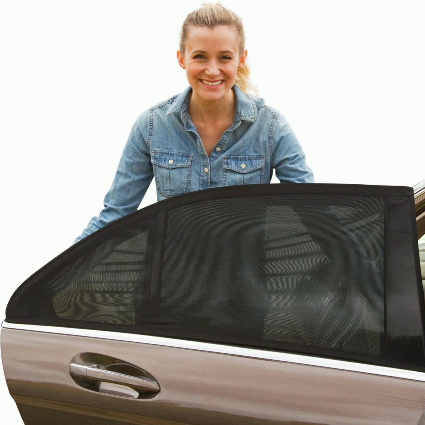 2x Universal Sun Shades Rear Side Seat Car Window Protection