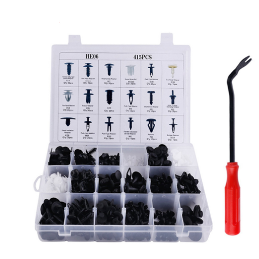 415pcs Car Body Push Retainer Pin Rivet Trim Plastic Clips Panel Moulding Kit