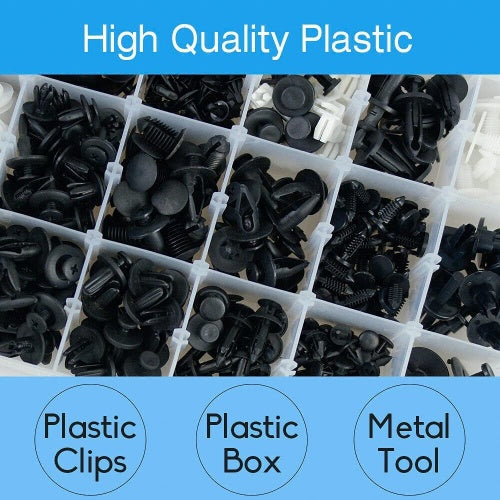 415pcs Car Body Push Retainer Pin Rivet Trim Plastic Clips Panel Moulding Kit