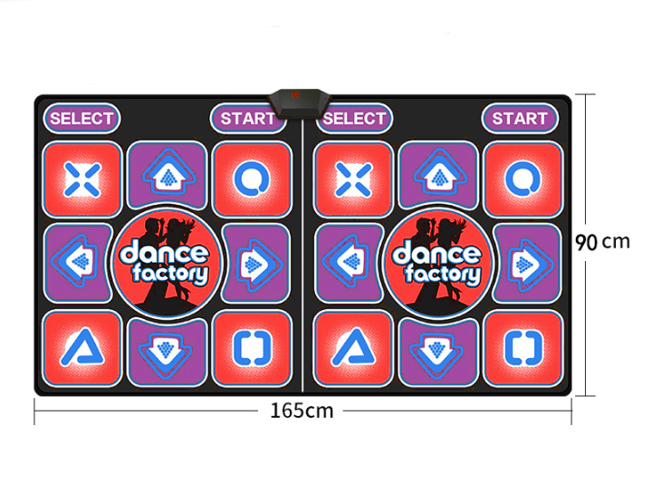 Non-Slip Double Dance Mat For Kids Adult Wireless Dancers Step Pads Fitness Kit