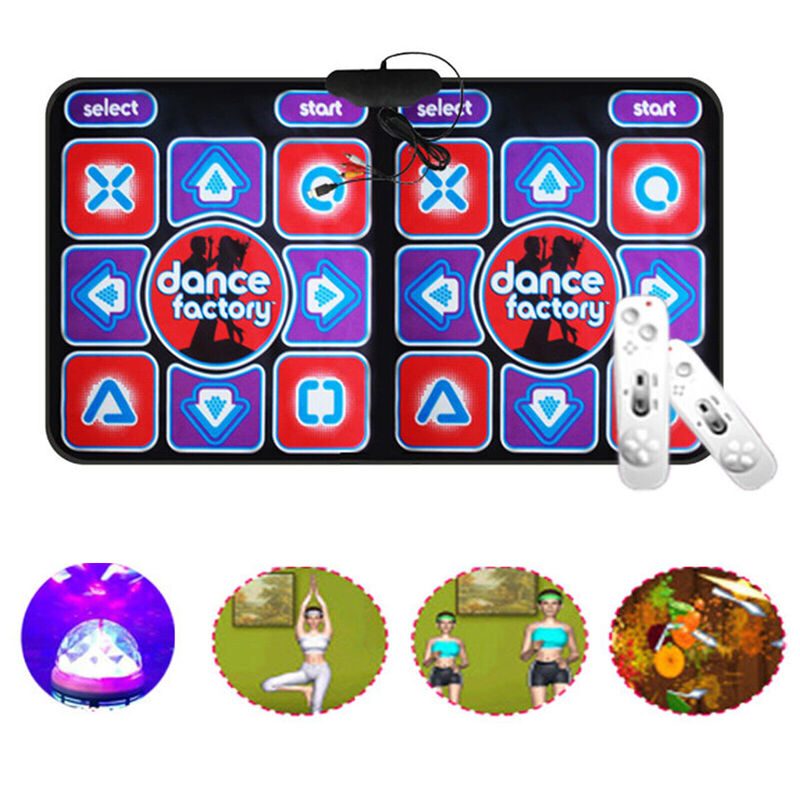 Non-Slip Double Dance Mat For Kids Adult Wireless Dancers Step Pads Fitness Kit