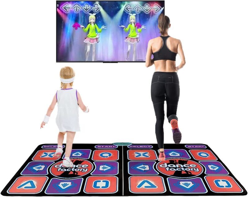 Non-Slip Double Dance Mat For Kids Adult Wireless Dancers Step Pads Fitness Kit