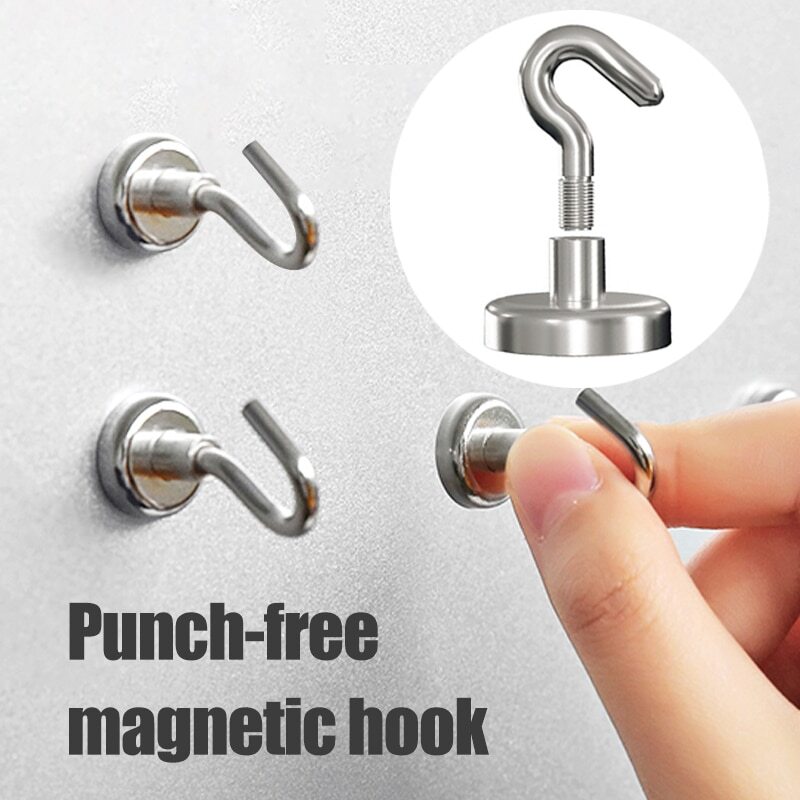 6x  32mm Magnetic Hooks Strong Refrigerator Hanger Holder Rare Earth Magnet