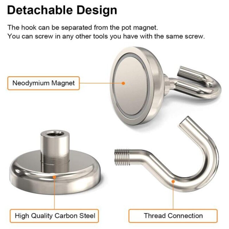 6x  32mm Magnetic Hooks Strong Refrigerator Hanger Holder Rare Earth Magnet