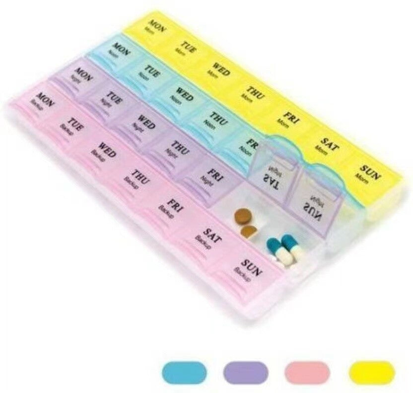 Weekly 28Day Table Pill Box Holder Medicine Storage Organizer Contain