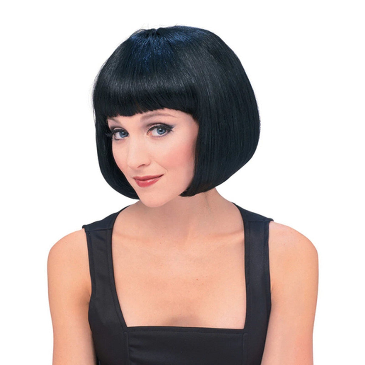 Womens Short Straight BOB Sleek Hair with bang Synthetic Cosplay Wig Wigs Party