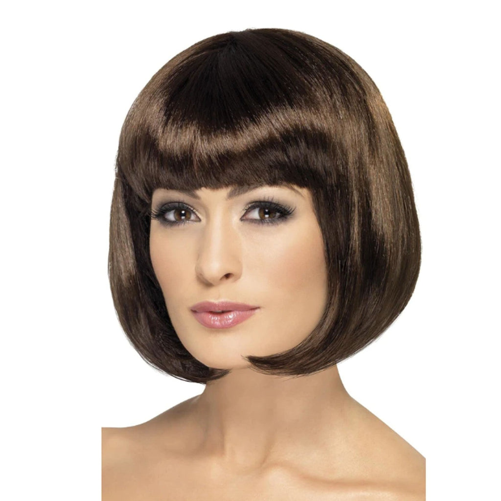 Womens Short Straight BOB Sleek Hair with bang Synthetic Cosplay Wig Wigs Party