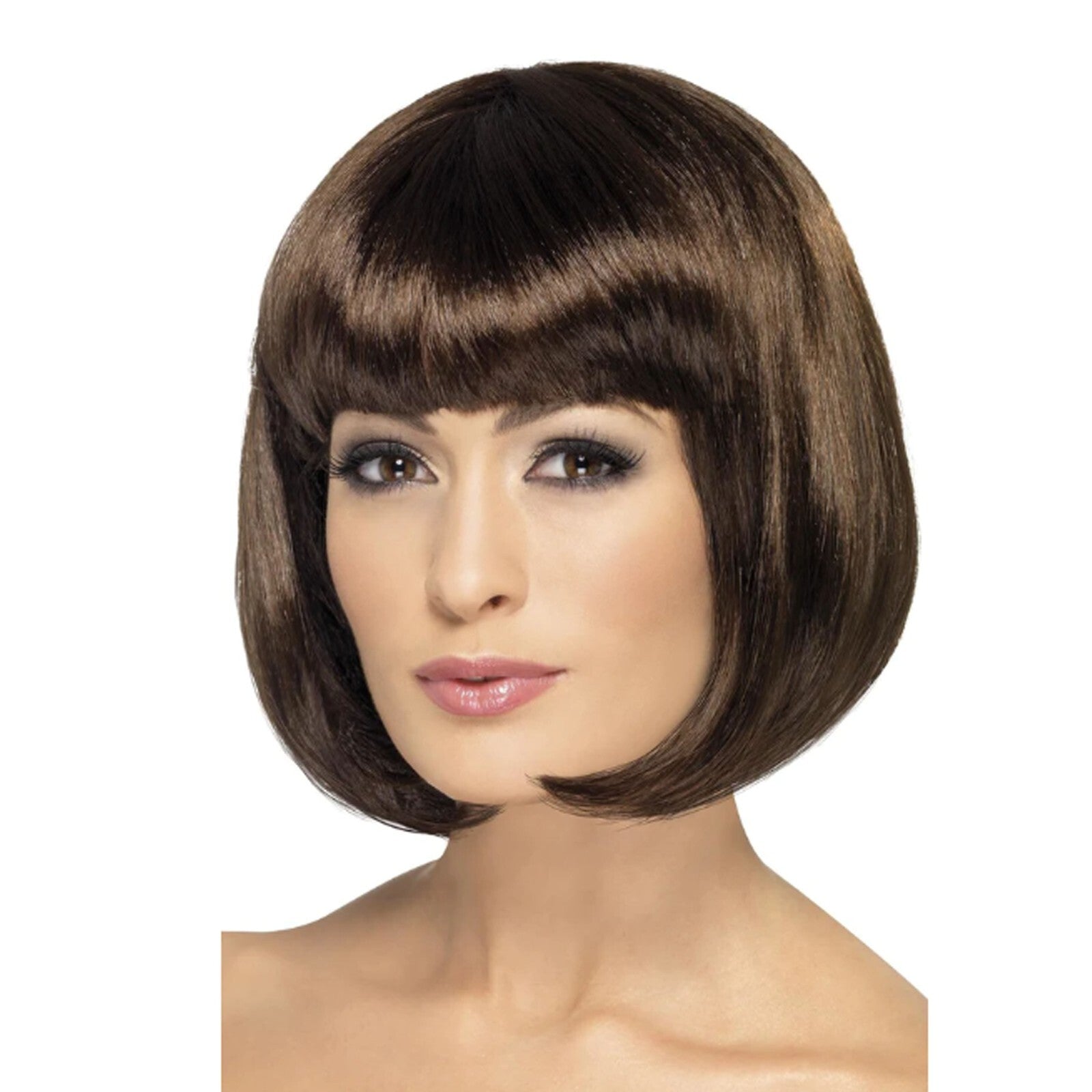 Womens Short Straight BOB Sleek Hair with bang Synthetic Cosplay Wig Wigs Party
