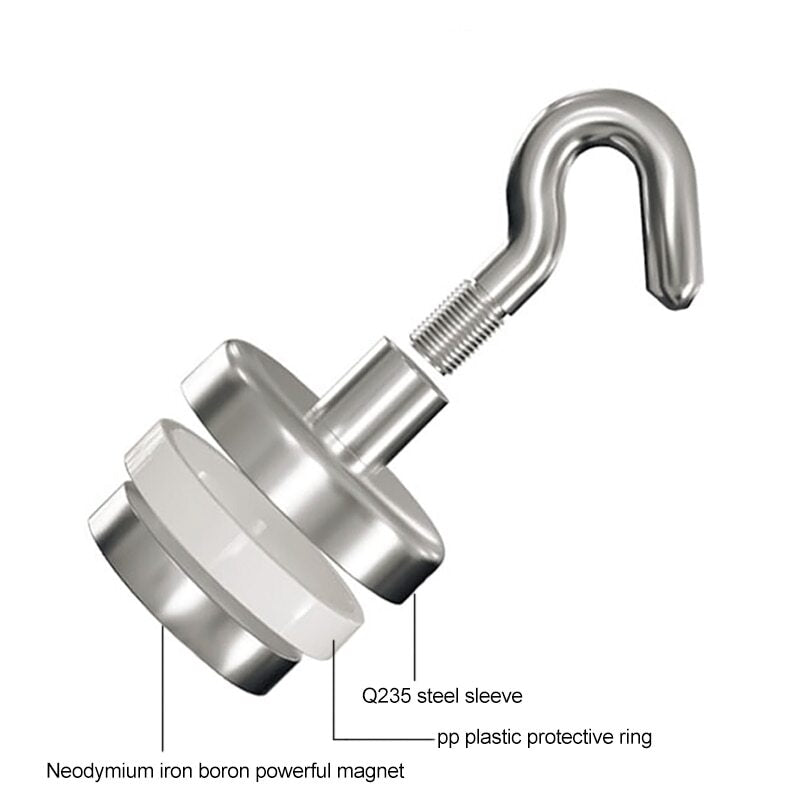 6x  32mm Magnetic Hooks Strong Refrigerator Hanger Holder Rare Earth Magnet