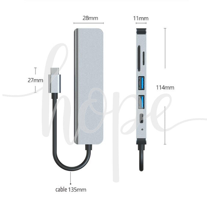 6in1/8in1/11in1 USB-C Type C Hub HDMI USB 3.0 HUB Adapter For MacBook Pro iPad