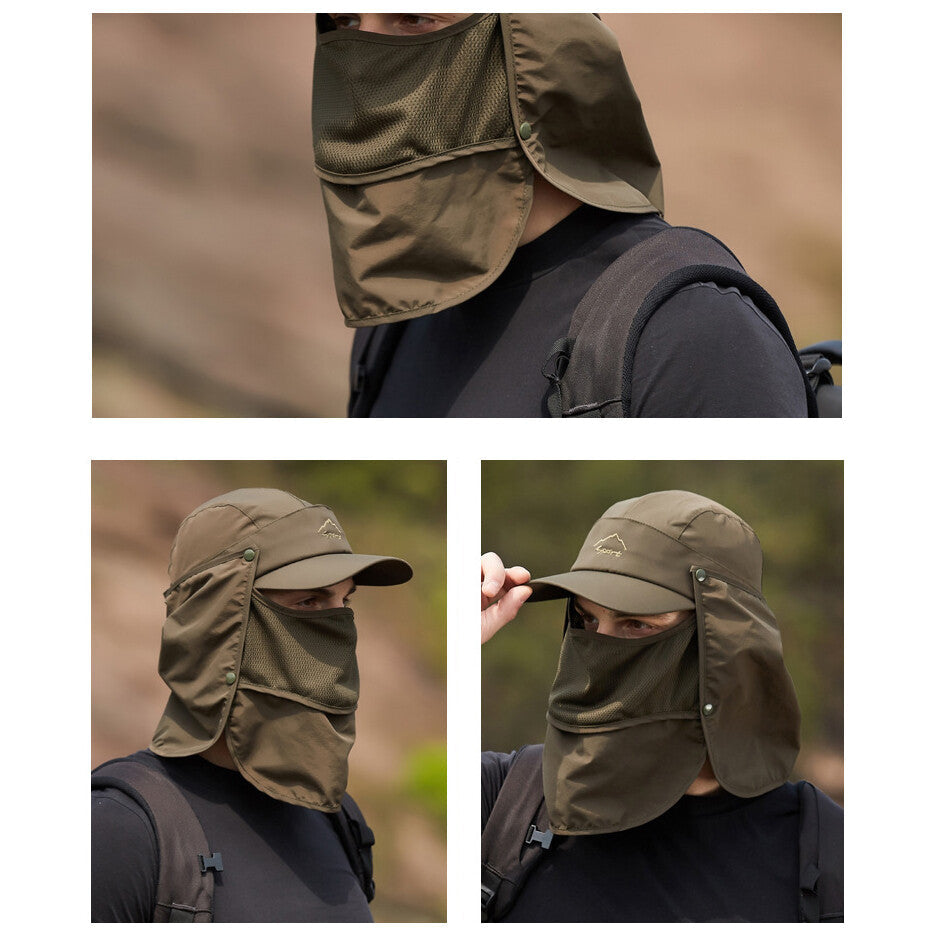 Unisex Camping Hiking Fishing Mask Hat Cap UV Protection Outdoor Fly Proof Cover