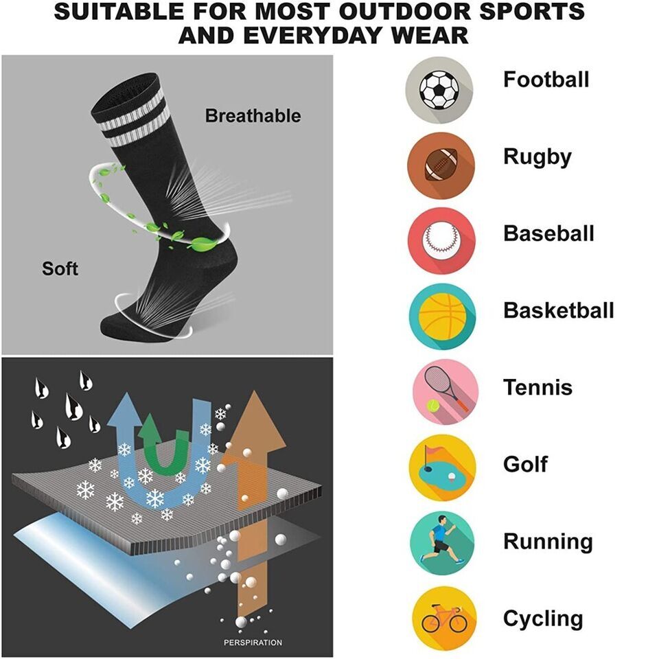 Kids Adult High Knee Sports Socks