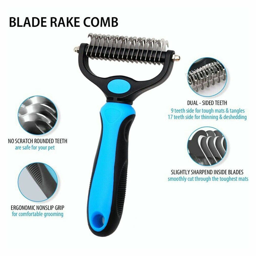 Dog Pet Cat Grooming Comb Brush Undercoat Rake Dematting Deshedding