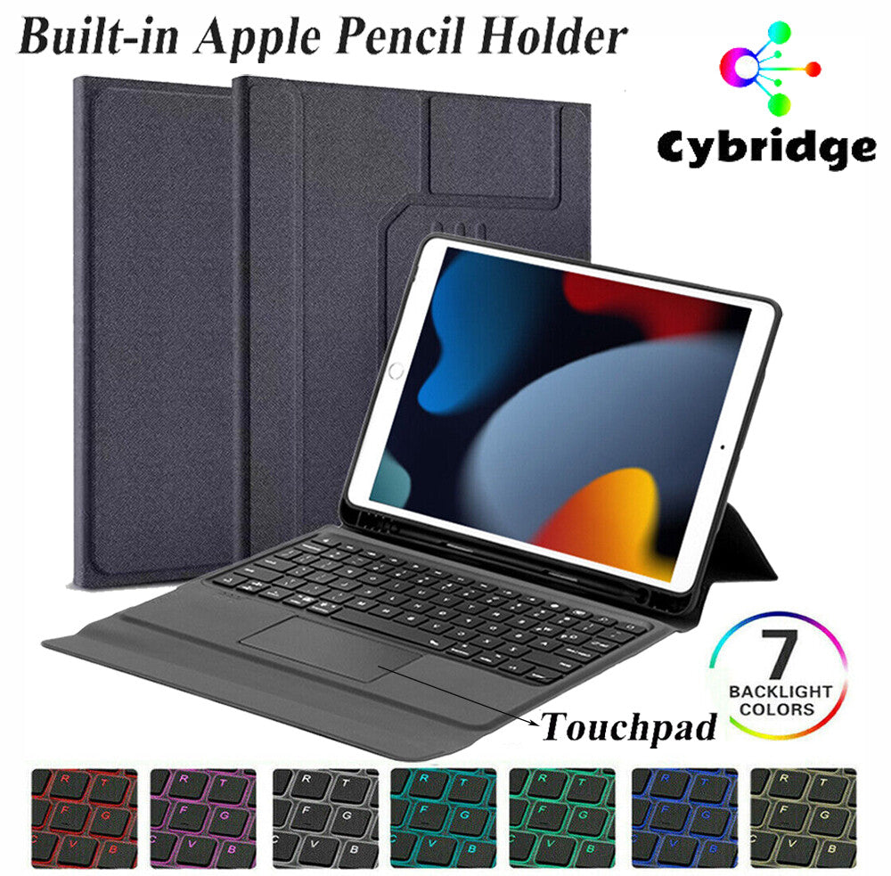 Wireless iPad Keyboard Case Cover Bluetooth Touchpad for iPad 9/8/7 10.2"