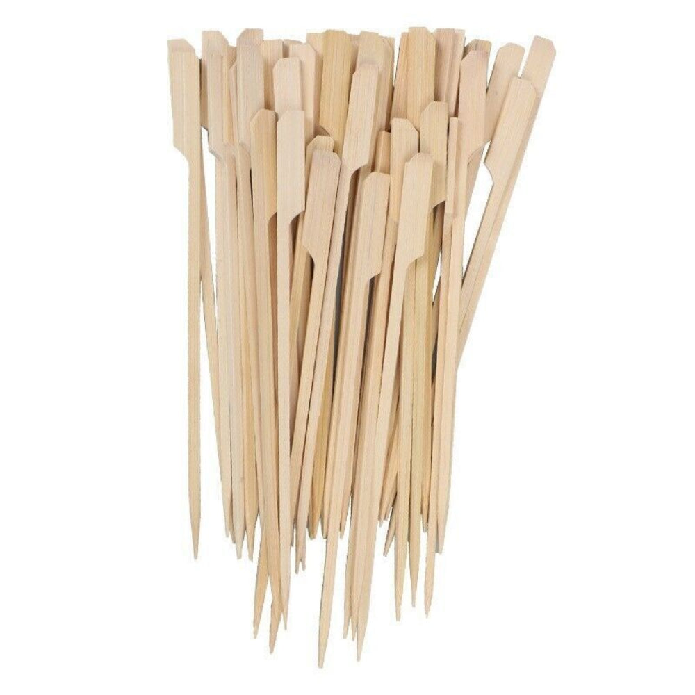 Bamboo Wooden Catering Paddle 18cm Skewers Disposable Finger Food Cocktail BBQ
