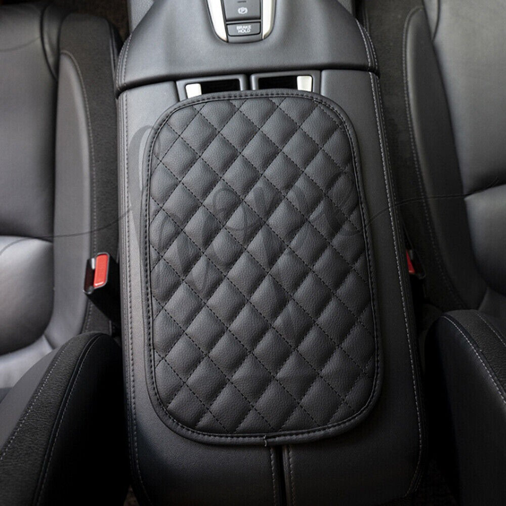 Car Armrest Cover Pad Pu Leather Cushion Mat Center Console Box Pad Protector