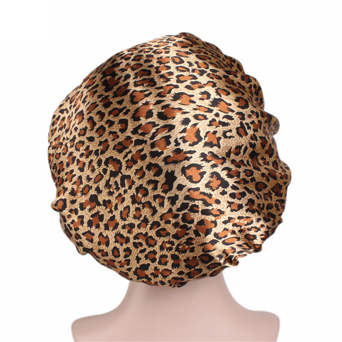 Bonnet Cap Night Cap Sleeping Hair Wrap Elastic Satin Cap Soft  Bath Headwear