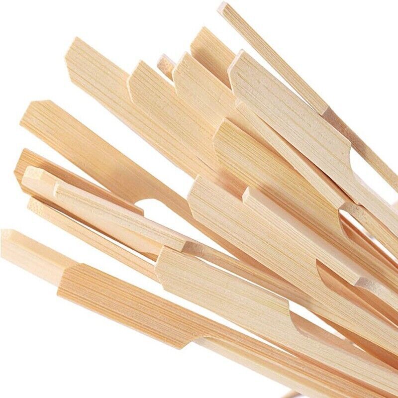 Bamboo Wooden Catering Paddle 18cm Skewers Disposable Finger Food Cocktail BBQ